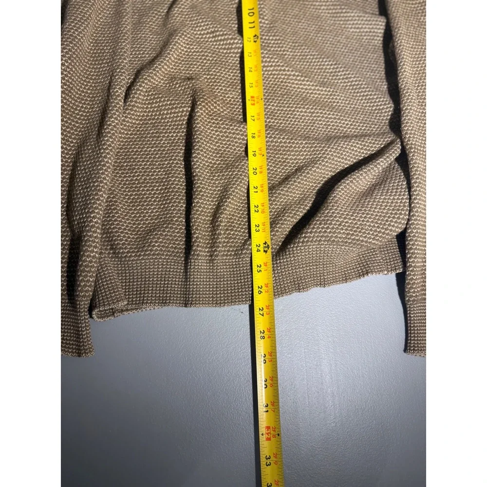 Woolrich John Rich and Bros Mens Henley Sweater Tan Waffle Knit Vintage USA